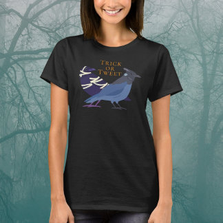 Camiseta Birders Halloween Truque ou Tweet