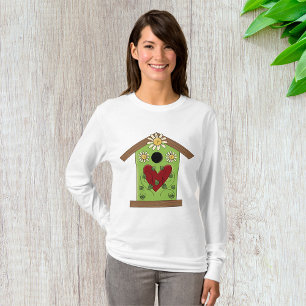 Camiseta Birdhouse E Daisies, Capa Longa