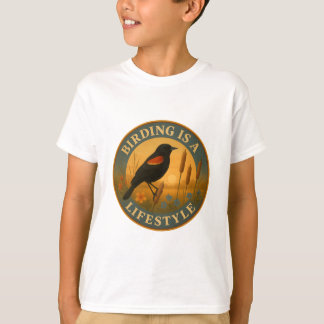Camiseta Birding é um estilo de vida - Marte de Pássaro Neg