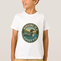 Birding é um estilo de vida - Vintage Loon Crachá