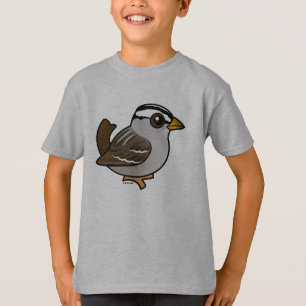 Camiseta Birdorable Branco-coroou o pardal