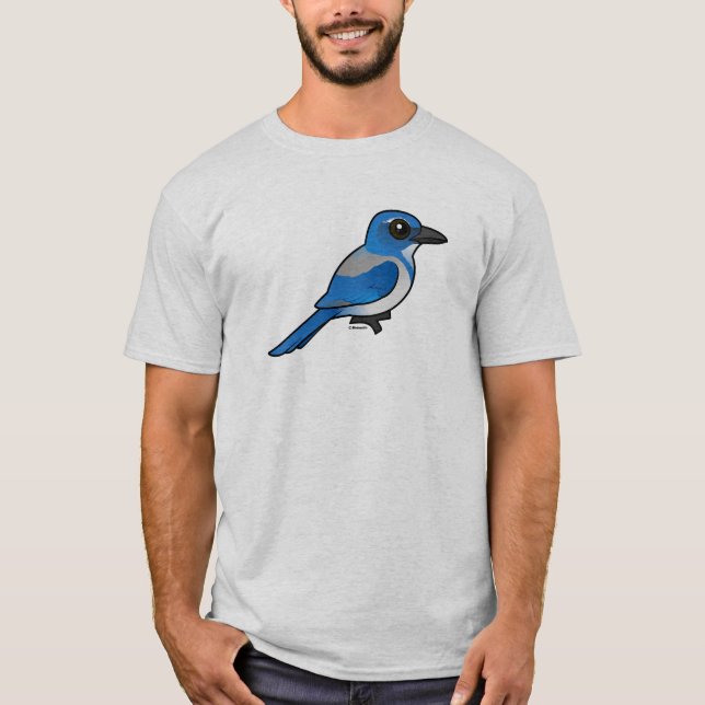 Camiseta Birdorable Califórnia Esfregar-Jay (Frente)