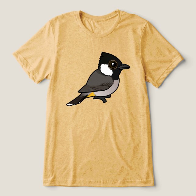 Camiseta Birdorable White-eared Bulbul (Design frontal)
