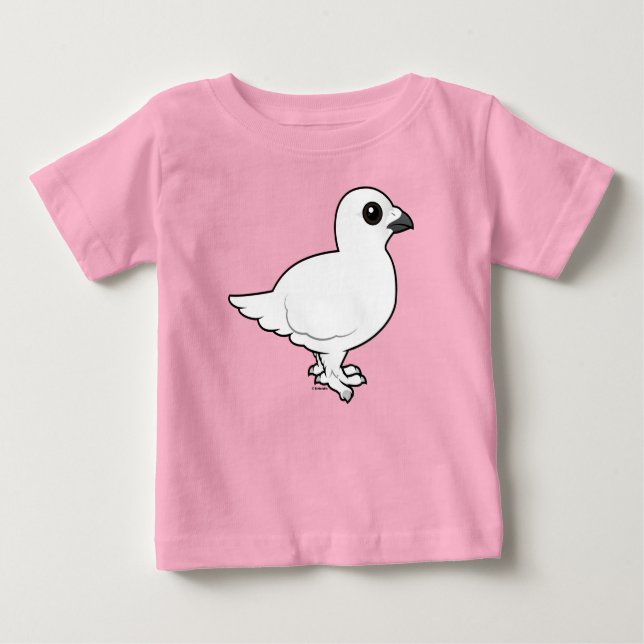 Camiseta Birdorable Willow Ptarmigan, inverno (Frente)