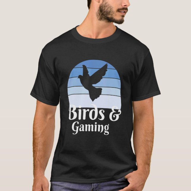 Camiseta Birds And Video Games Gamer (Frente)