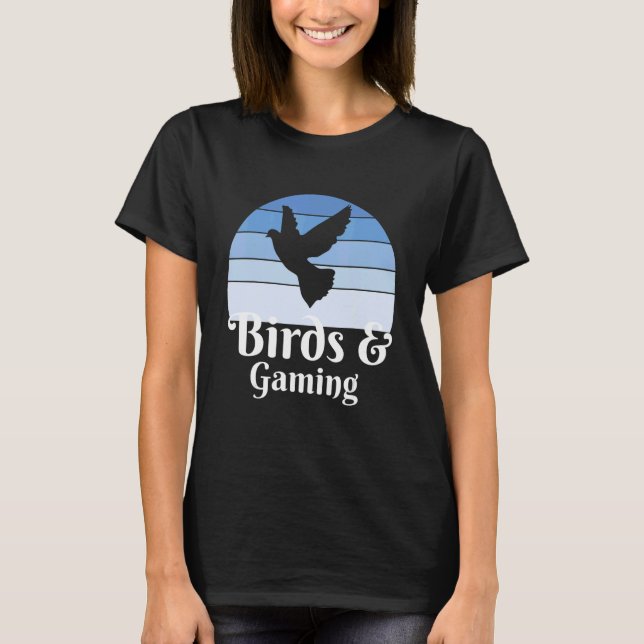 Camiseta Birds And Video Games Gamer (Frente)