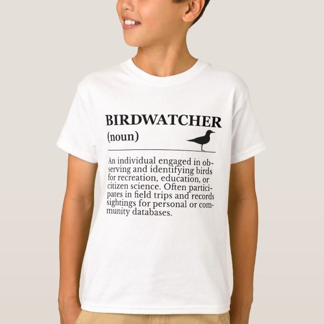 Camiseta Birdwatcher Definition Observation Identification (Frente)