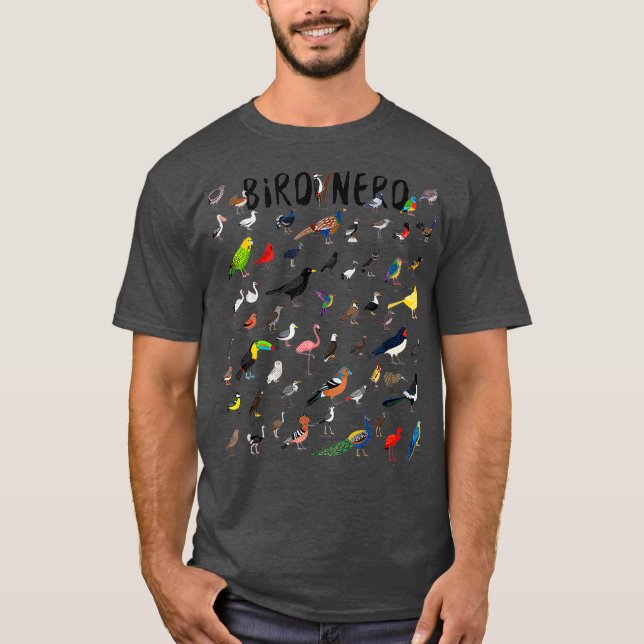 Camiseta Birdwatcher Gifts Birdwatching  Bird Nerd (Frente)
