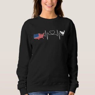 Camiseta Birdwatching Heartbeat Patriotic American Flag USA