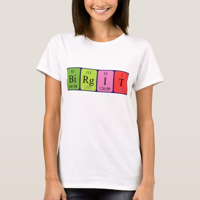 Camiseta Birgit periodicamente mesa name shirt (Frente)