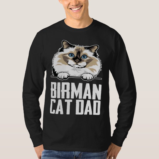 Camiseta Birman cat dad (Frente)