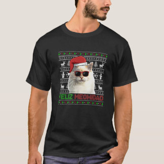 Camiseta Birman Cat Feliz Meowidad Engraçado Natal