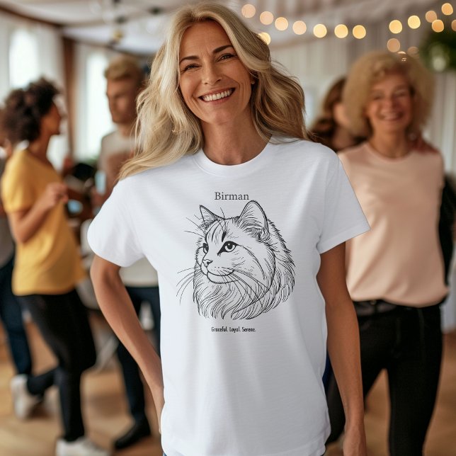 Camiseta Birman Cat Portrait (Criador carregado)