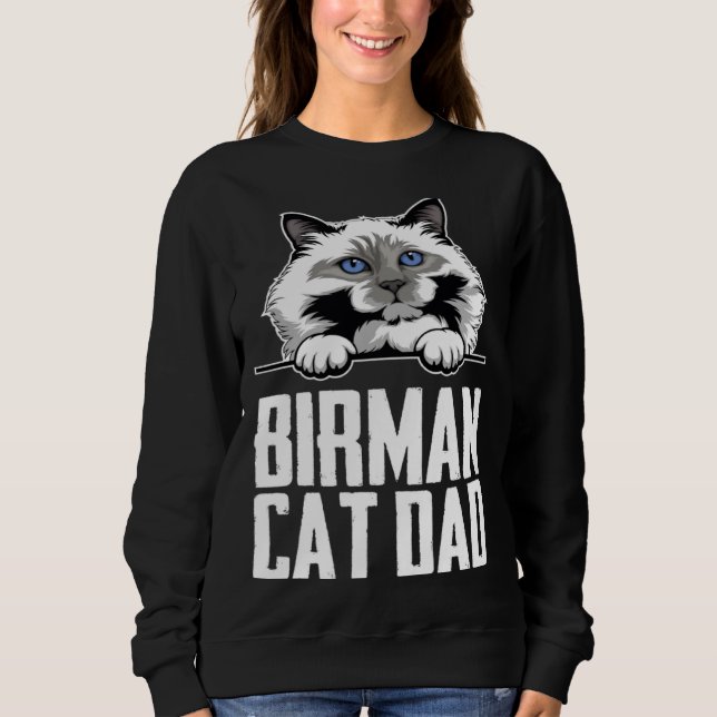 Camiseta Birman kitten  Birman mom  Birman dad  3 (Frente)