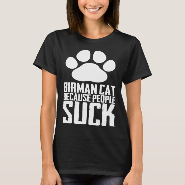 Camiseta Birman mother  Birman dad  Birman kitten  3 (Frente)