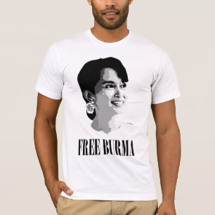 Camiseta Birmânia livre - Aung Sang Suu Kyi