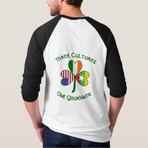 Camiseta Birmânia (Mianmar) Irlanda EUA Bandeiras Nome Trev