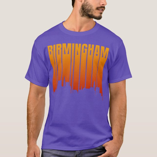 Camiseta Birmingham Skyline engraçado (Frente)