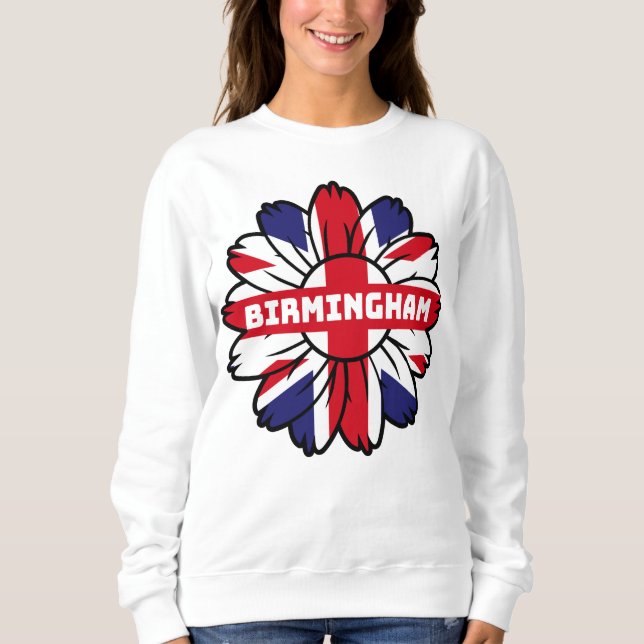 Camiseta Birmingham Union Jack Sunflower British Pride (Frente)