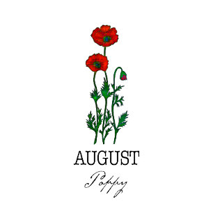 Camiseta Birth Month Flower August Poppy