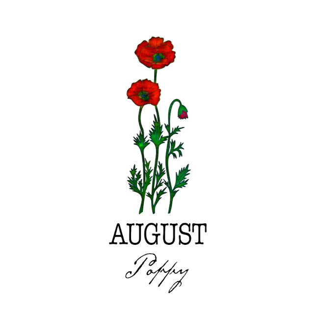 Camiseta Birth Month Flower August Poppy (Criador carregado)
