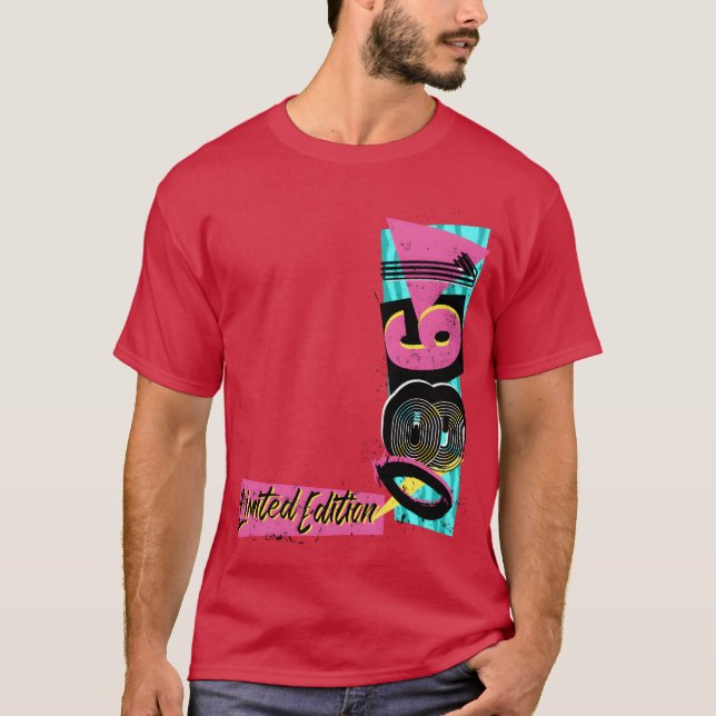 Camiseta Birth year 1980 birthday 80s 90s Limited Edition v (Frente)