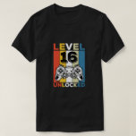 Camiseta Birthday 16th Level Unlocked 16 Gaming Vintage<br><div class="desc">Birthday 16th Level Unlocked 16 Gaming Vintage</div>