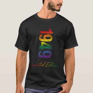 Camiseta Birthday 1949 Year Limited Lgbtq Rainbow Pride Edi
