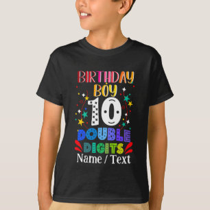 Camiseta Birthday Boy 10 Dígitos Duplos