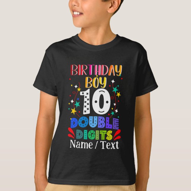 Camiseta Birthday Boy 10 Dígitos Duplos (Frente)