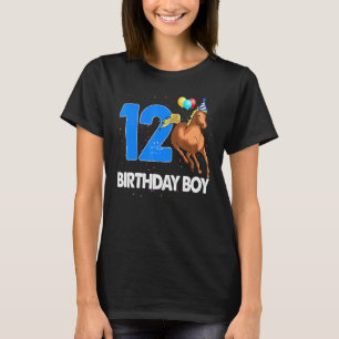 Camiseta Birthday Boy 12 Riding Rider Horse Love Party