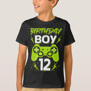 Camiseta Birthday Boy 12 Video Game Controller Gamer 12 B