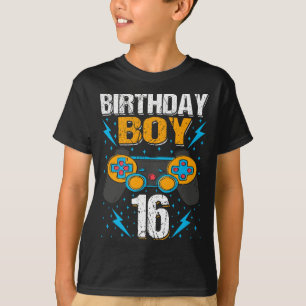 Camiseta Birthday Boy 16 Video Game Controller Gamer 16th B