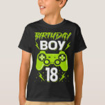 Camiseta Birthday Boy 18 Video Game Controller Gamer 18th B<br><div class="desc">Jogo de aniversário,  Jogador de aniversário,  Jogo de aniversário,  Jogo de vídeo de aniversário,  Jogo de controlador de aniversário,  Jogo de menino de aniversário,  Jogo de vídeo de menino de aniversário,  Jogo de casamento de família,  Jovem de aniversário 18 Gamer de videogame 18º Aniversário Gift-Shirt</div>