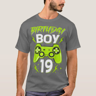 Camiseta Birthday Boy 19 Video Game Controller Gamer 19th B
