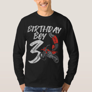 Camiseta Birthday Boy 3 Dirt Bike Legal Motocross 3rd Birds