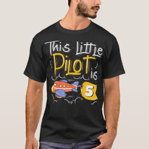 Camiseta Birthday Boy 5 Brinquedo Engraçado 5 de Avião Cel