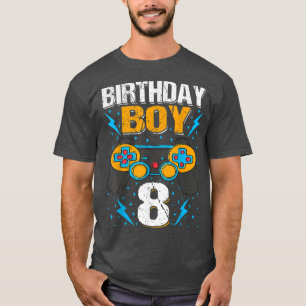 Camiseta Birthday Boy 8 Video Game Controller Gamer 8th Bir