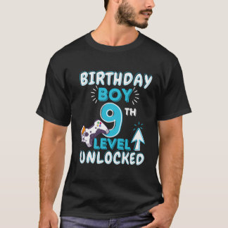 Camiseta Birthday Boy 9º Nível Desbloqueado - Vídeo Game Co