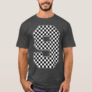 Camiseta Birthday Boy 9 Race 9th Racing Bandeira Verificada