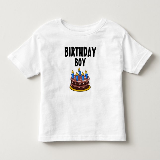 Camiseta Birthday Boy Cake Toddler (Frente)