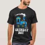 Camiseta Birthday Boy Choo Choo Blue Train Festa Kid<br><div class="desc">Birthday Boy Choo Choo Blue Train Aproxima crianças bebês</div>