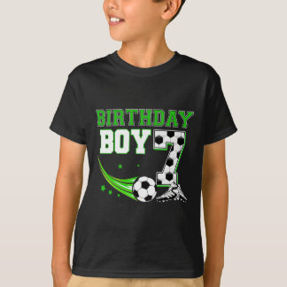 Camiseta Birthday Boy Funny 7 Year Old Birthday Soccer 7th