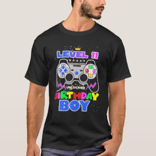 Camiseta Birthday Boy Level 11 Unlocked Video Game 11Th Bir