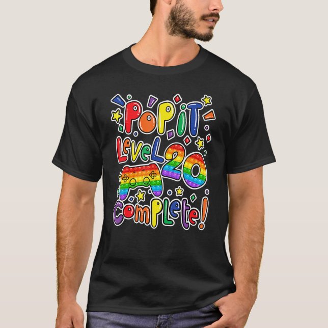 Camiseta Birthday Boy Level 20 Pop completo (Frente)