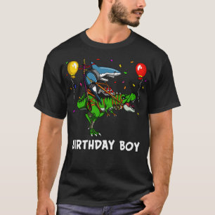 Camiseta Birthday Boy Ninja Andando Dinossauro