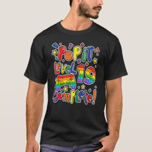 Camiseta Birthday Boy Nível 19 Pop Completamente Fidget