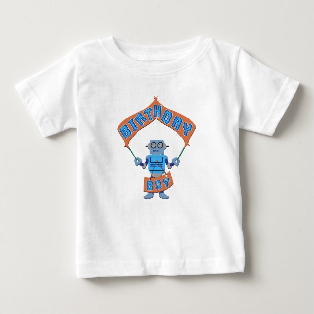 Camiseta Birthday Boy Robot (Frente)