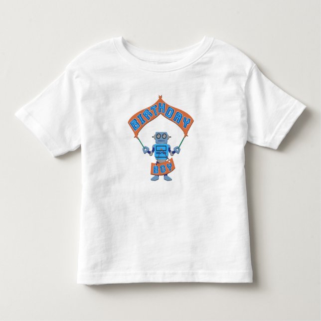 Camiseta Birthday Boy Robot (Frente)