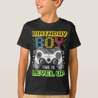 Camiseta Birthday Boy Time to Level Up Video Game Gamer